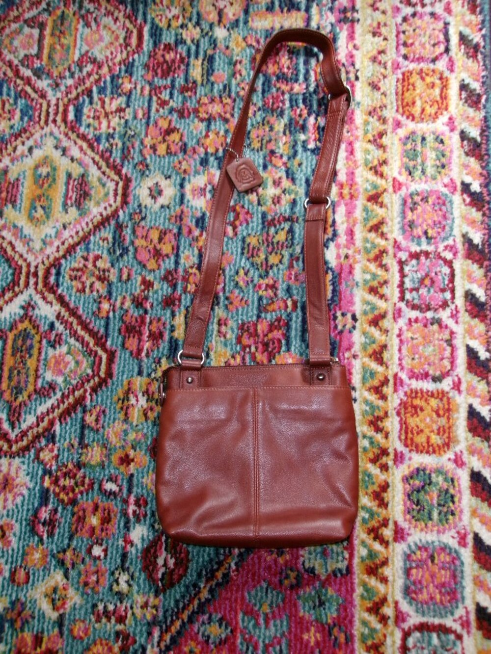 Osgoode Marley 7002 Acorn cashmere brown leather crossbody purse handbag RFID
